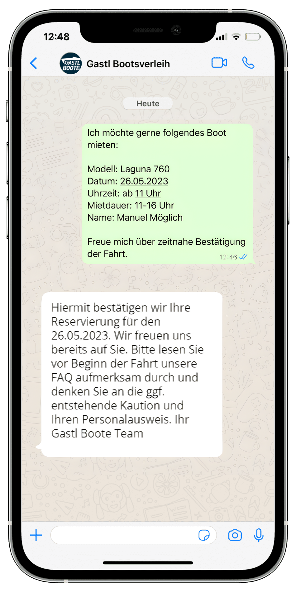 Reservierung Screenshot 2
